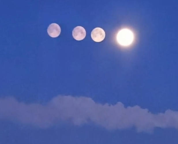 俄罗斯夜空惊现四个月亮！这可能是你见过最诡异的天文奇观
