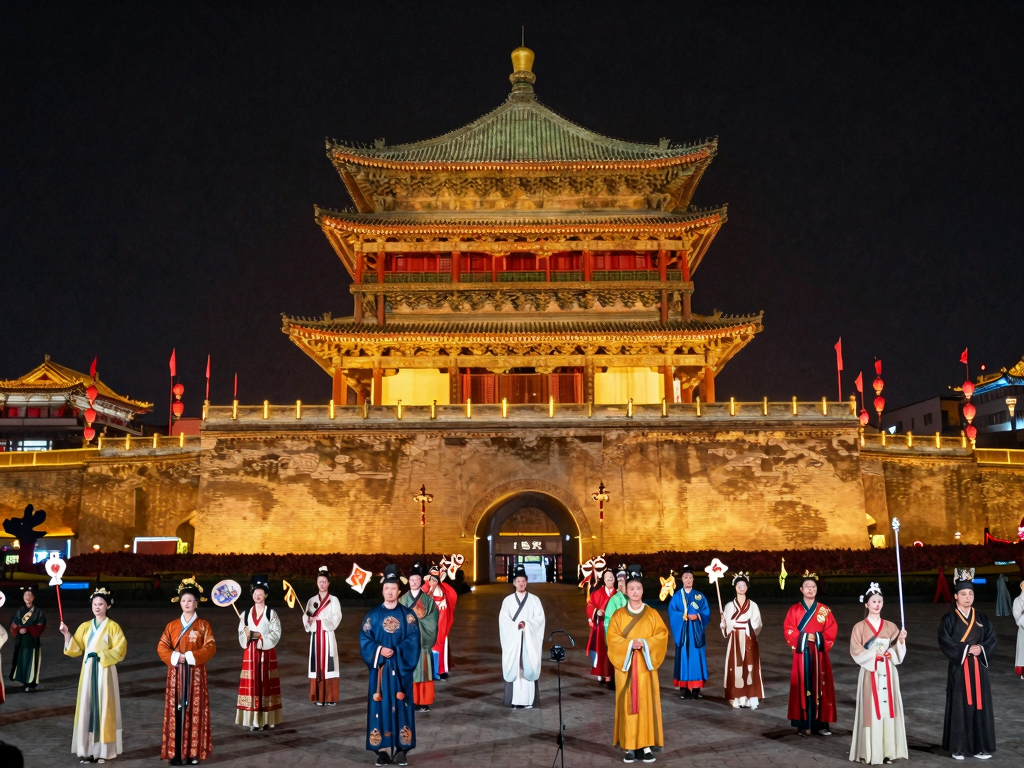 西安人夜游天花板：城墙迎宾礼 芙蓉园水舞秀，4月两大盛唐演出同时焕新
