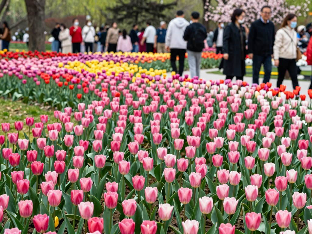 西安植物园郁金香盛放，比兴庆宫人少景美？4月去刚刚好