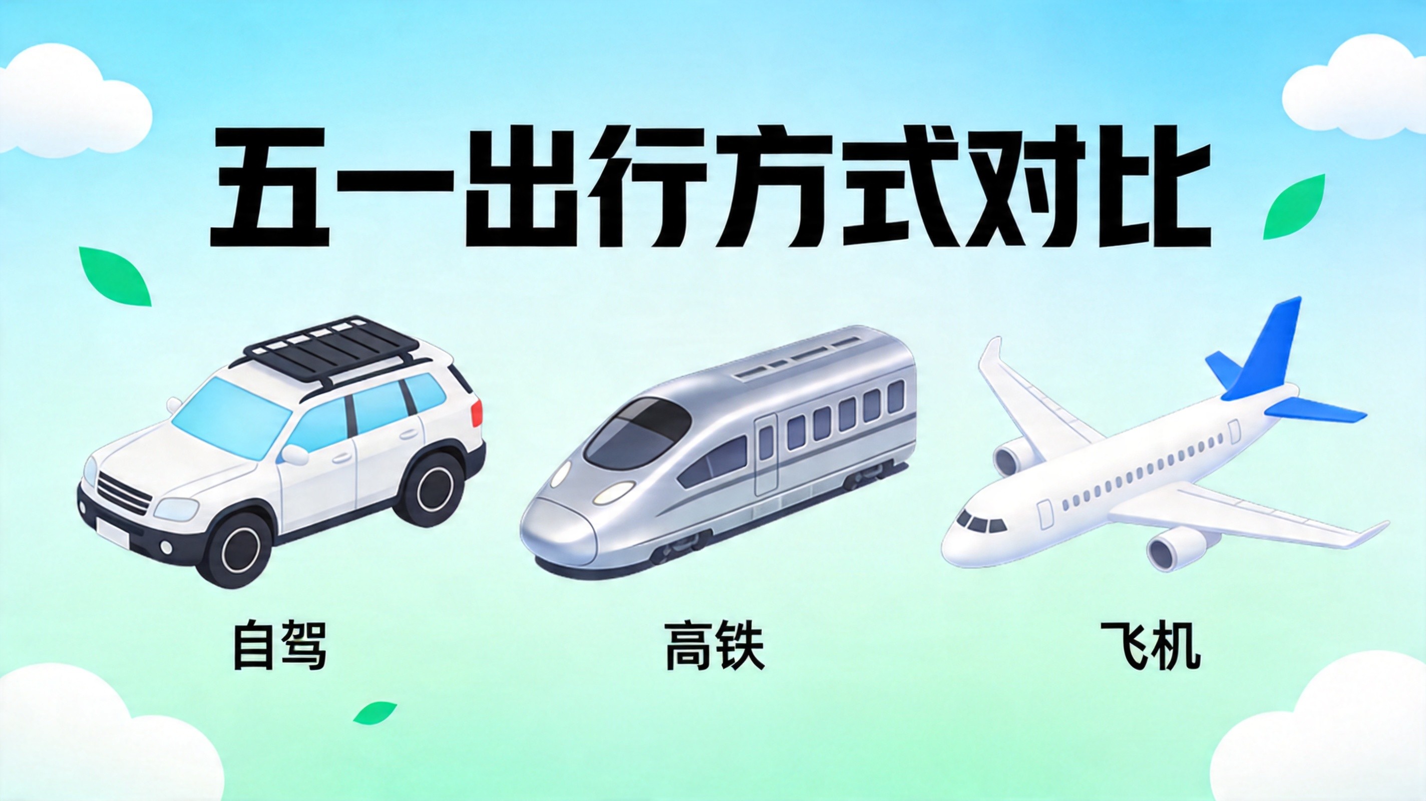 五一出行方式大比拼：自驾、高铁、飞机，谁才是最优解？