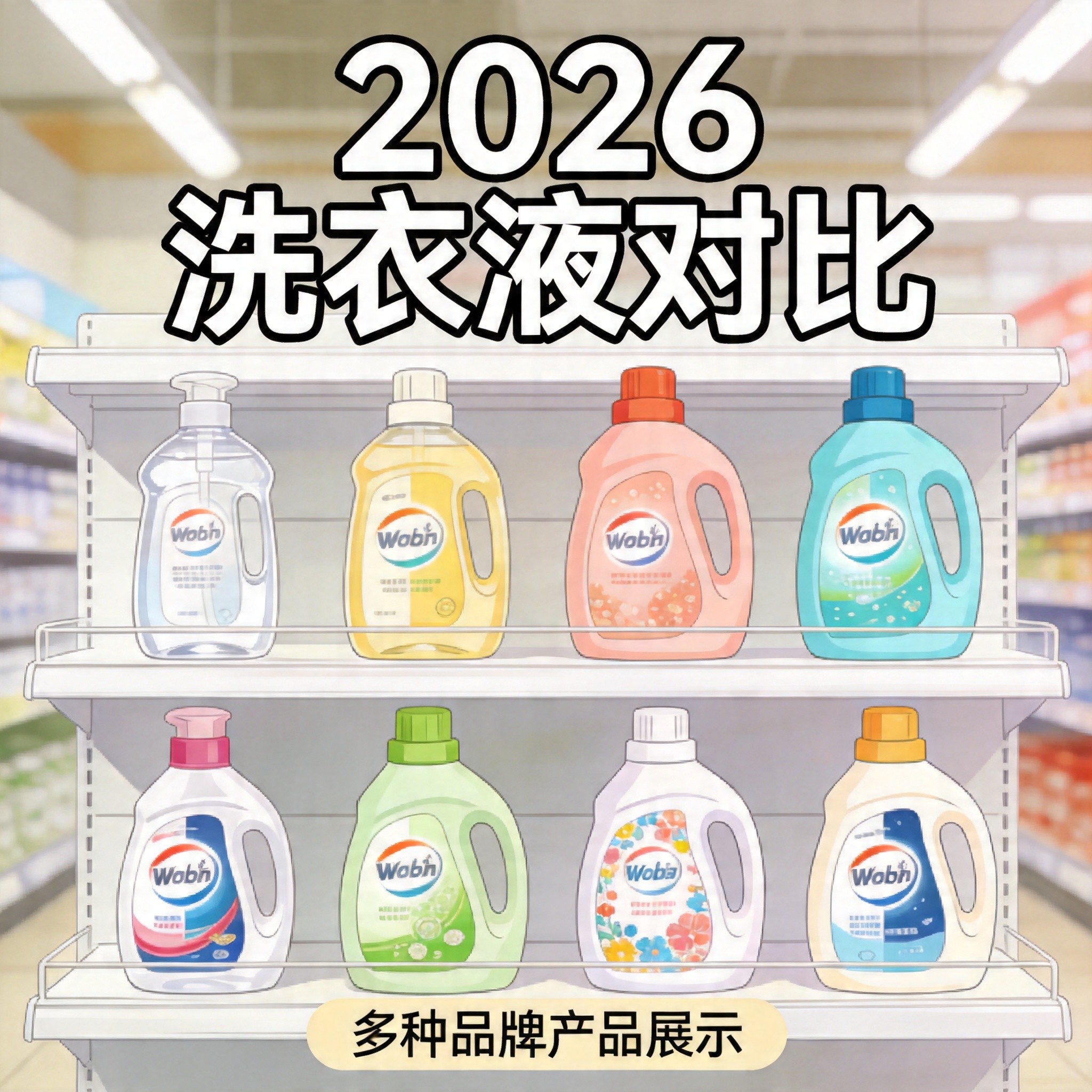 2026换季洗衣液对比：超市常见6品牌谁更能打？