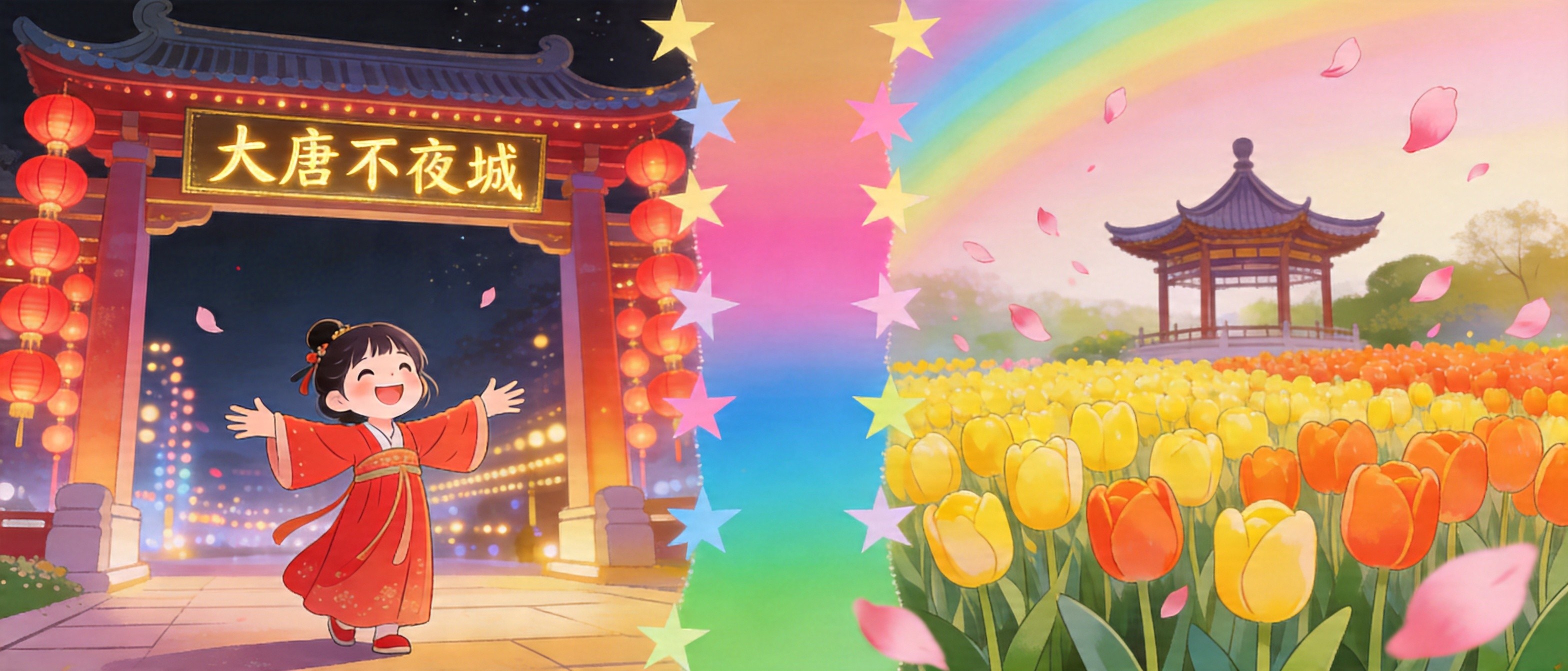 郁金香花海