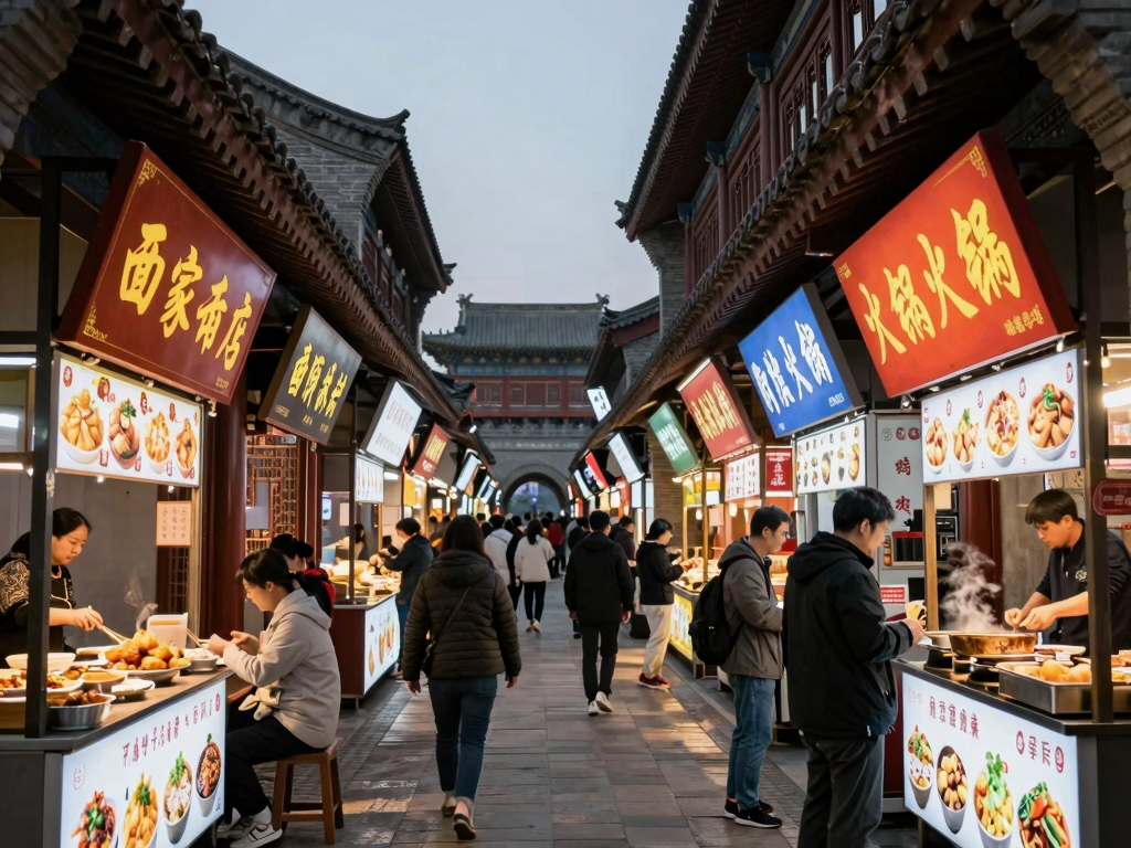 西安夜市街景
