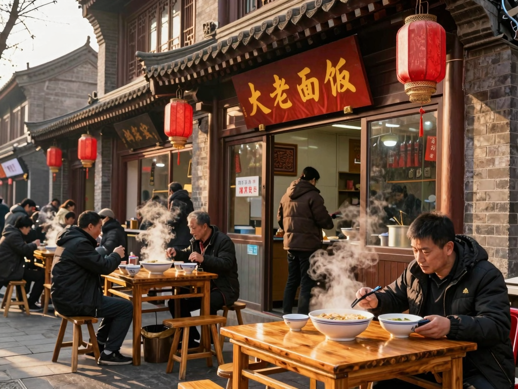 西安老店美食街景
