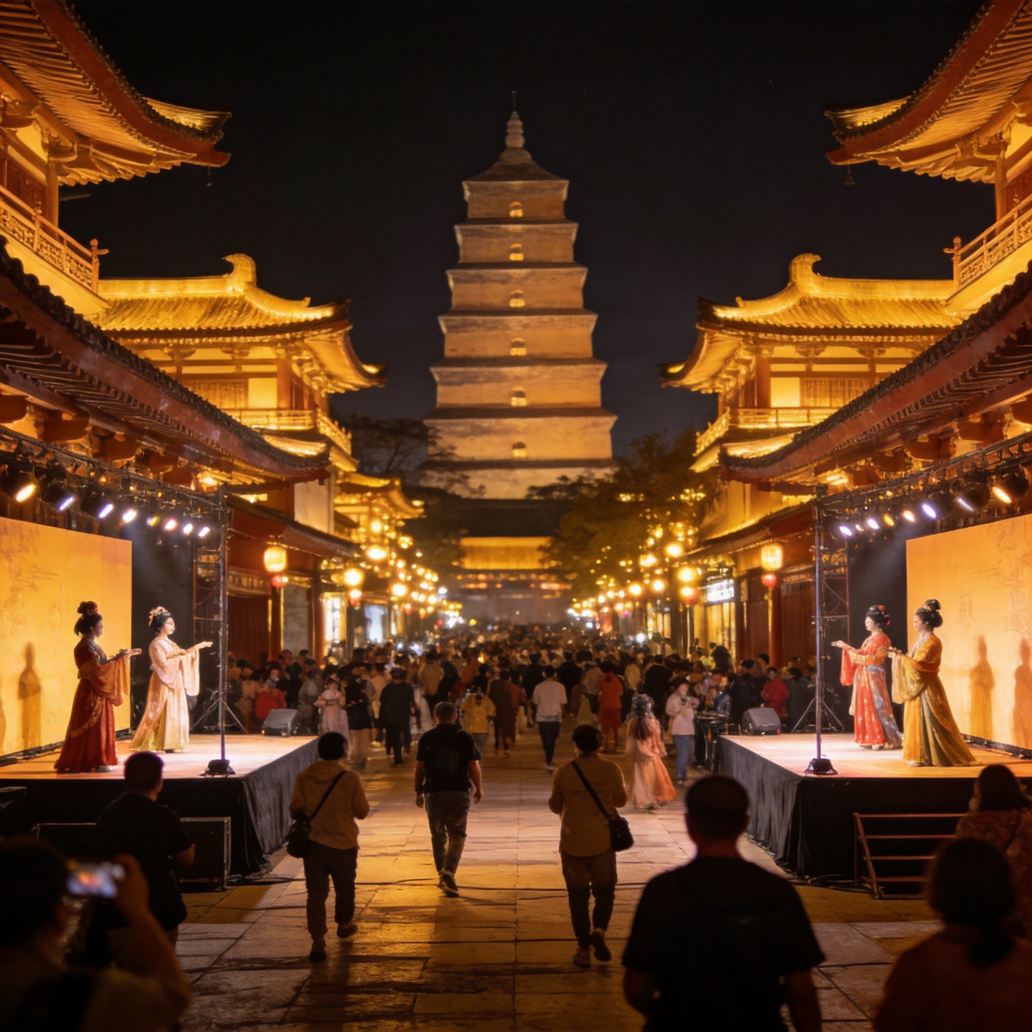 西安大唐不夜城夜景