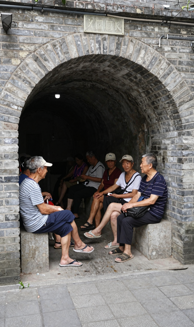纳凉的人