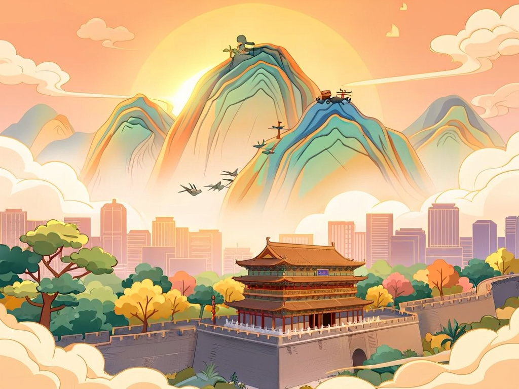 秦岭与西安古城墙