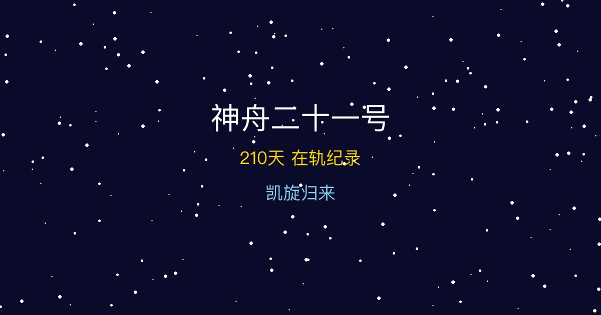 神舟二十一号返回舱着陆