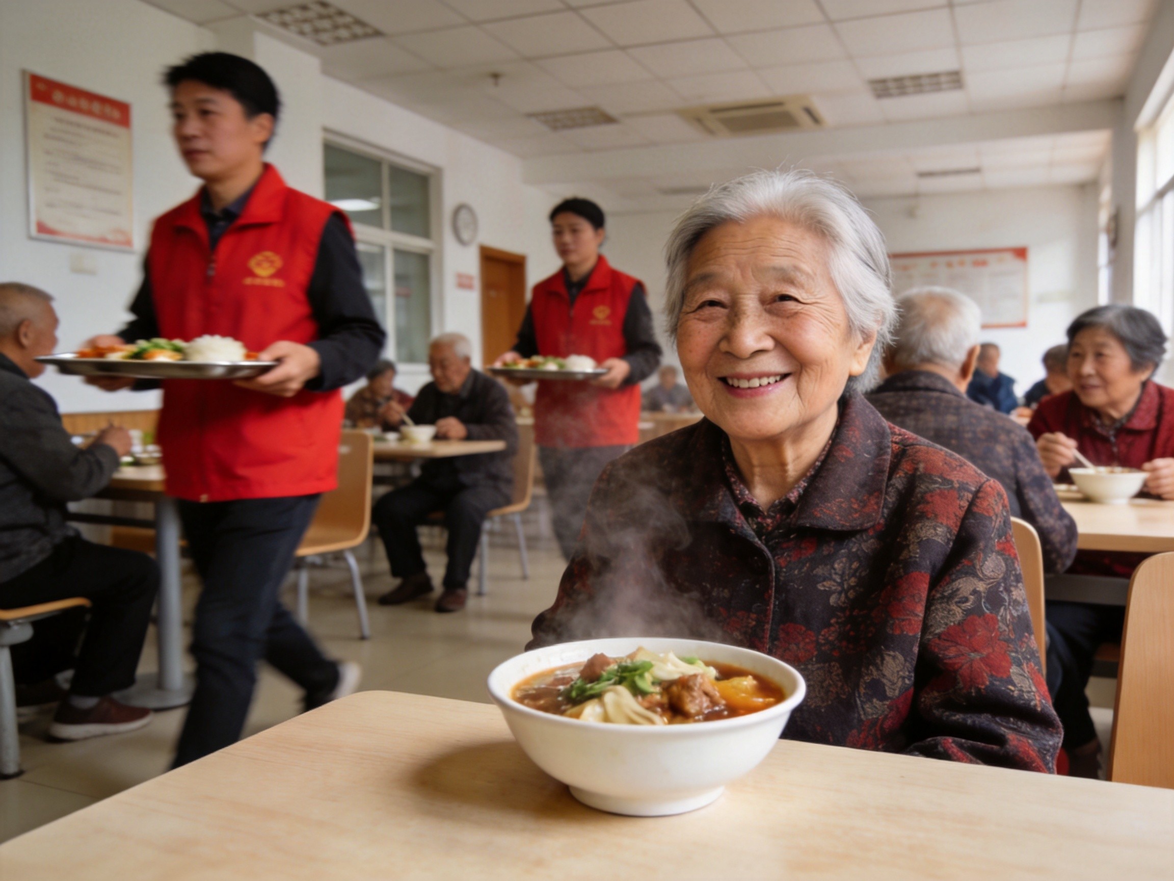 西安社区公益食堂开业：独居老人和残障者的"食"光守护